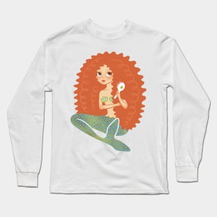 Curly Mermaid Long Sleeve T-Shirt